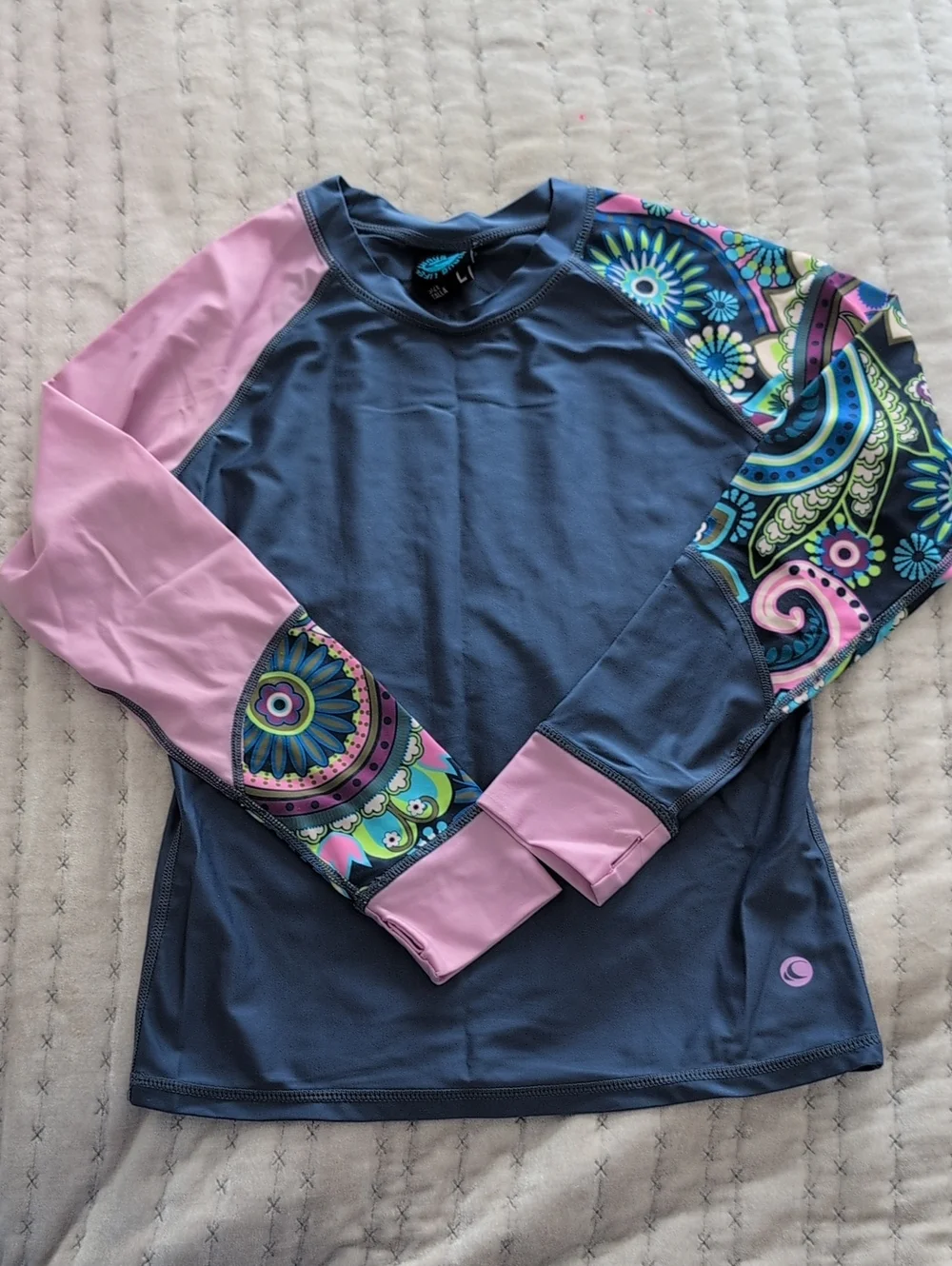 Waeg Life Girls Rashguard And Leggings Swim Set - Size L (10-12)